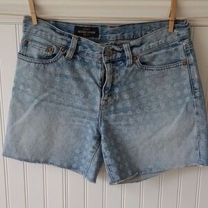 J.Crew Indigo Denim Polka Dot Cutoff Shorts Light Wash Blue Festival Boho 25
